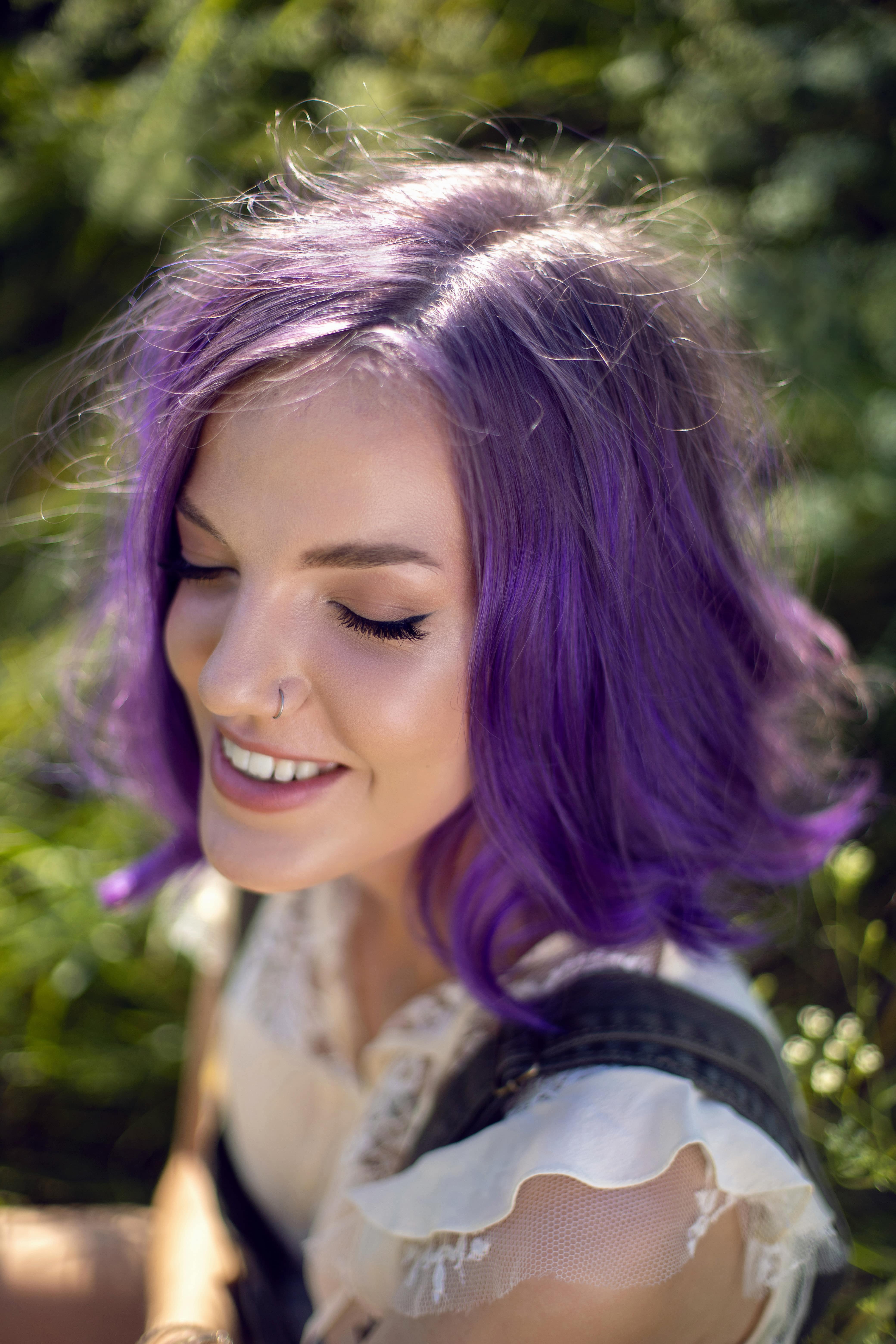 how to apply purple hair dye for black hair without bleach